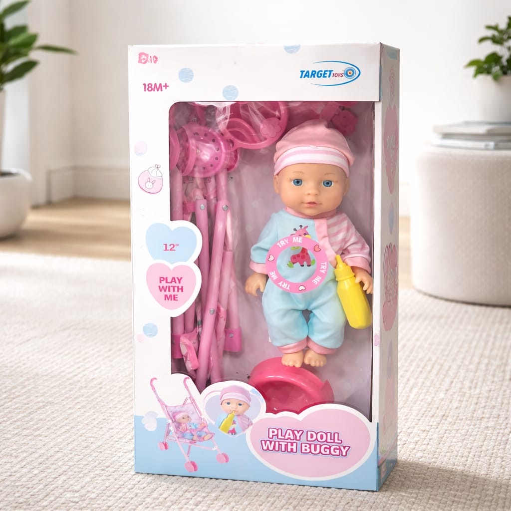 Target Toys - Play Doll With Buggy