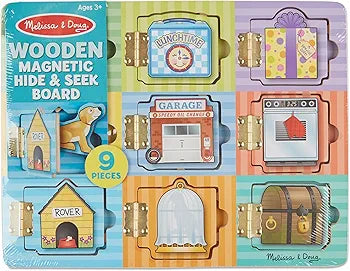 Melissa & Doug - Wooden Hide & Seek Activity Board