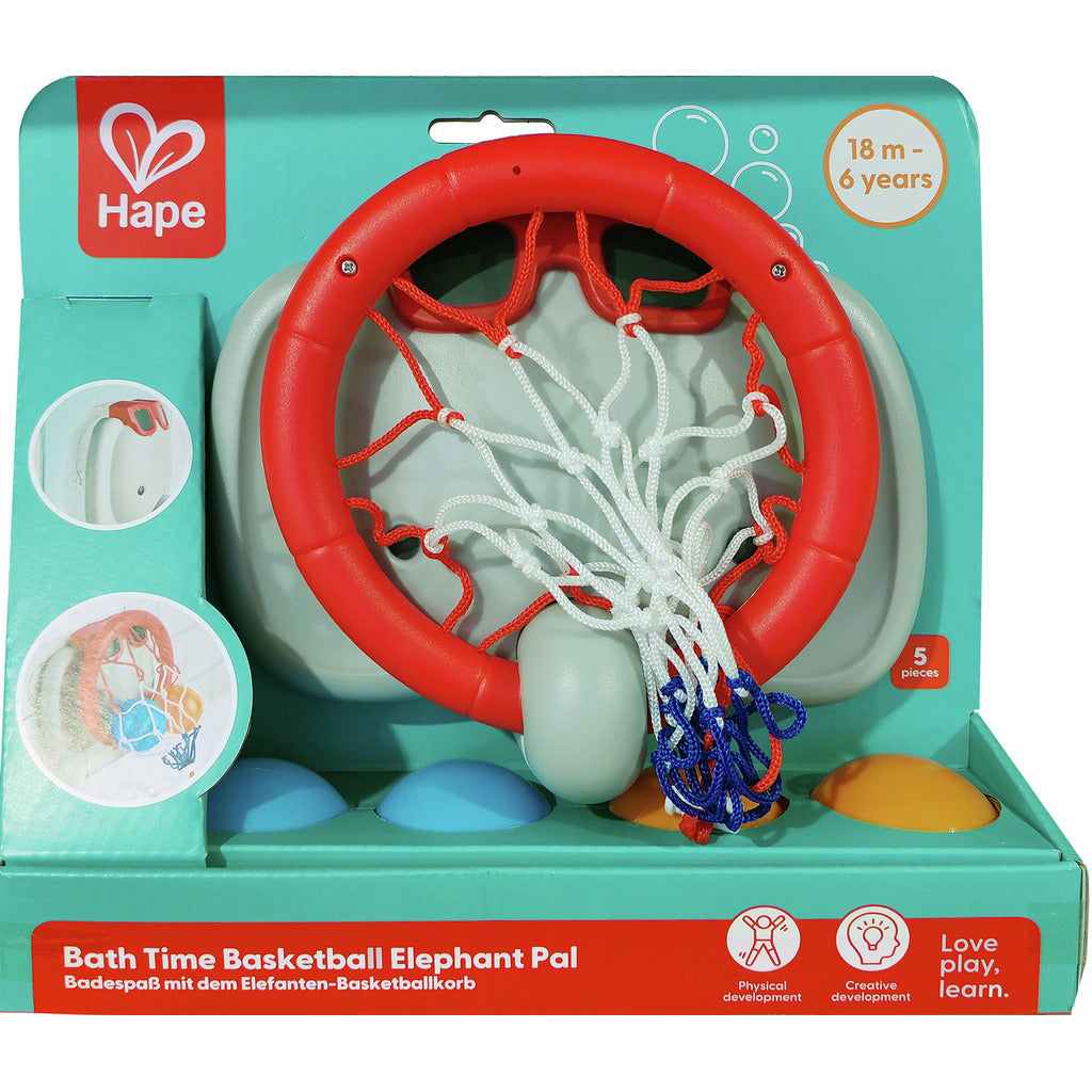 Hape - Bath Time Basketball Elephant Pal