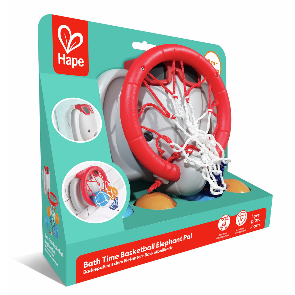 Hape - Bath Time Basketball Elephant Pal