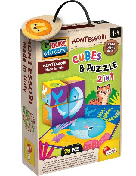 Montessori Cubes & Puzzle 2in1