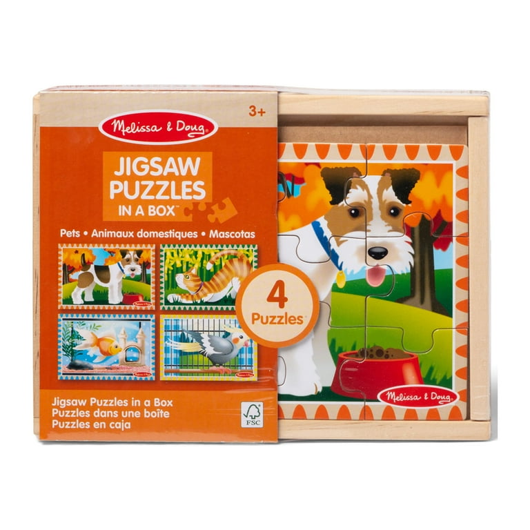 Melissa & Doug Pets - 4-in-1 Wooden Jigsaw Puzzles