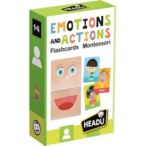 Emotions and Actions-Montessori Flashcards