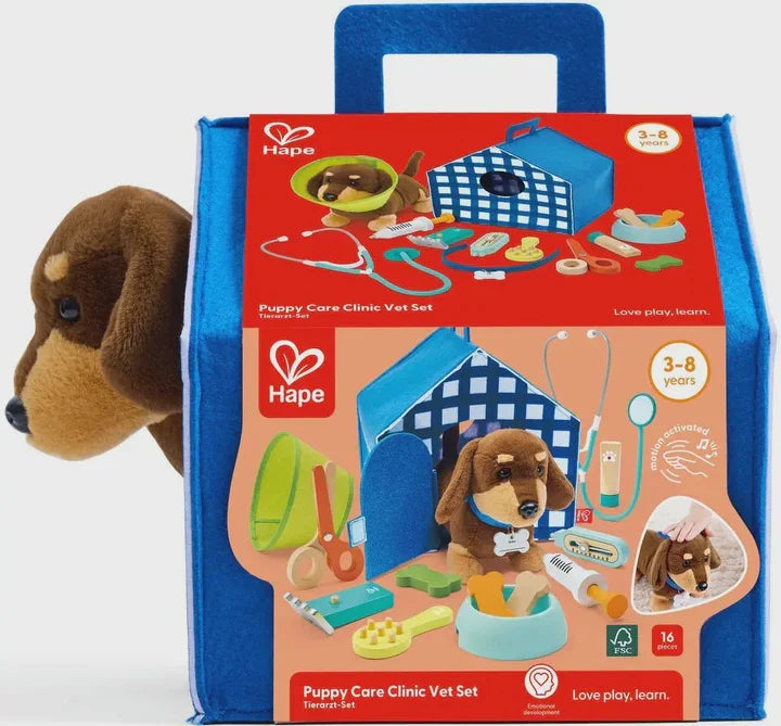 Hape puppy care clinic vet set