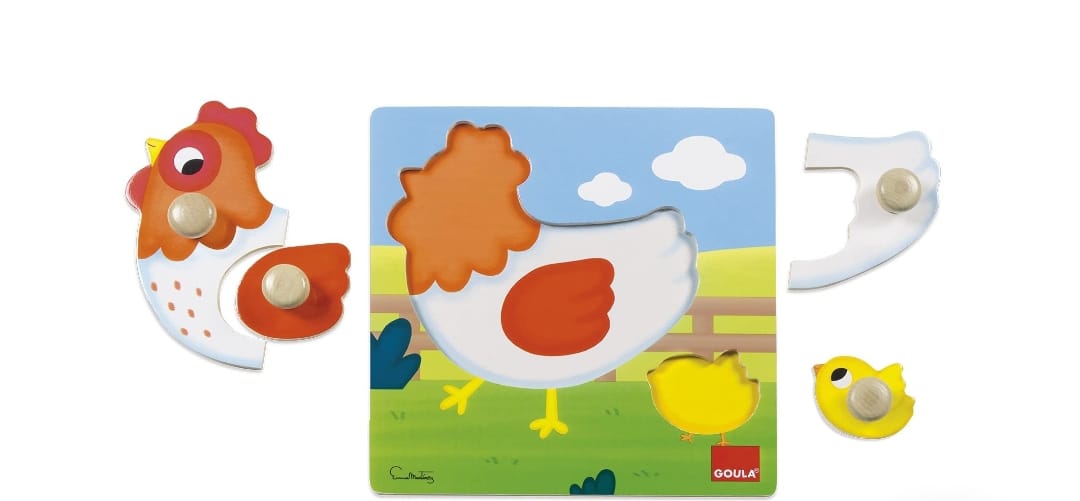 Goula - Chicken Wooden Peg Puzzle