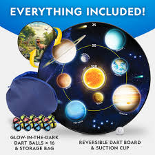 National Geographic - Glow-in-the-Dark Dartboard Game Set