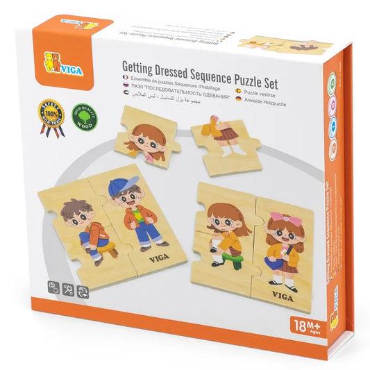 VIGA - Getting Dressed Sequence Puzzle Set