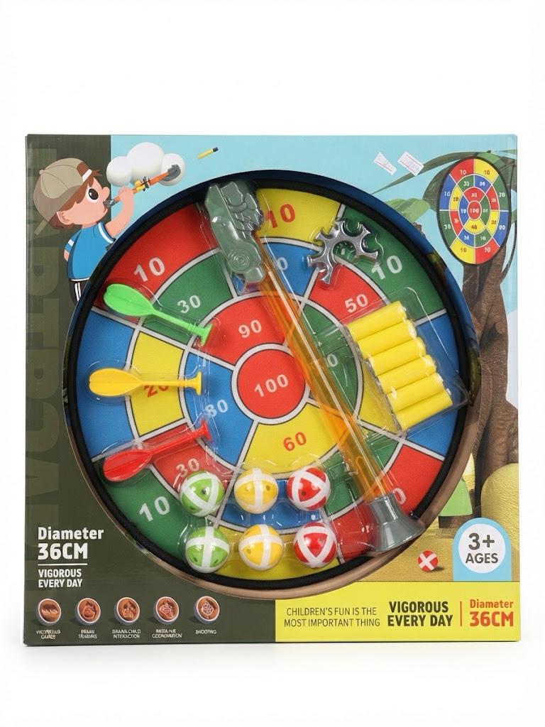 Dartboard Game + Blowgun Shooting