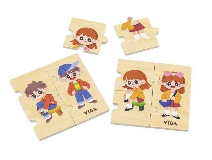 VIGA - Getting Dressed Sequence Puzzle Set