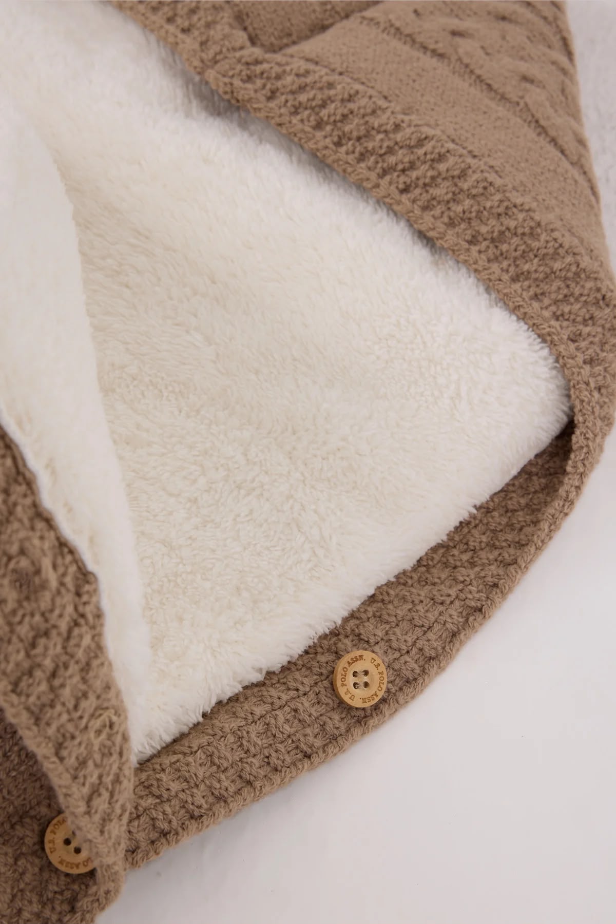 U.S Polo Assn - Baby Knitted Sleeping Bag – Mocha Brown
